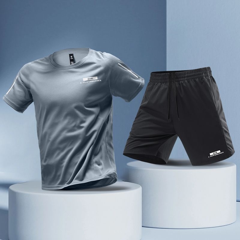 Vīriešu ātri žūstošs T-krekls no ice silk, elpojošs, brīvs piegriezums