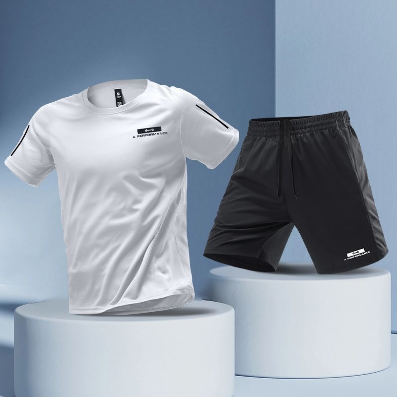 Vīriešu ātri žūstošs T-krekls no ice silk, elpojošs, brīvs piegriezums