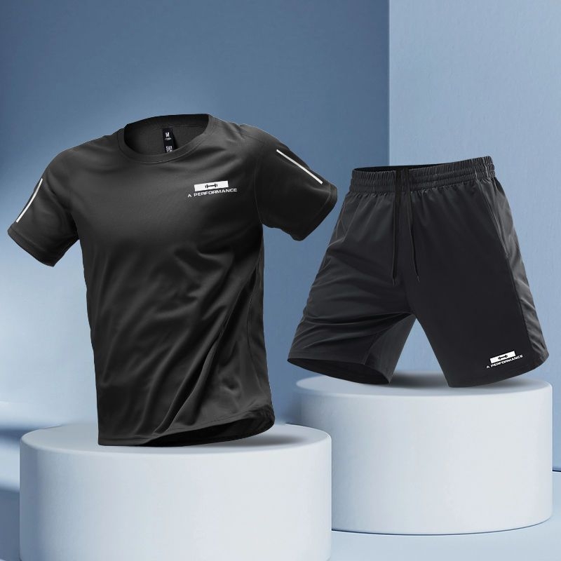 Vīriešu ātri žūstošs T-krekls no ice silk, elpojošs, brīvs piegriezums