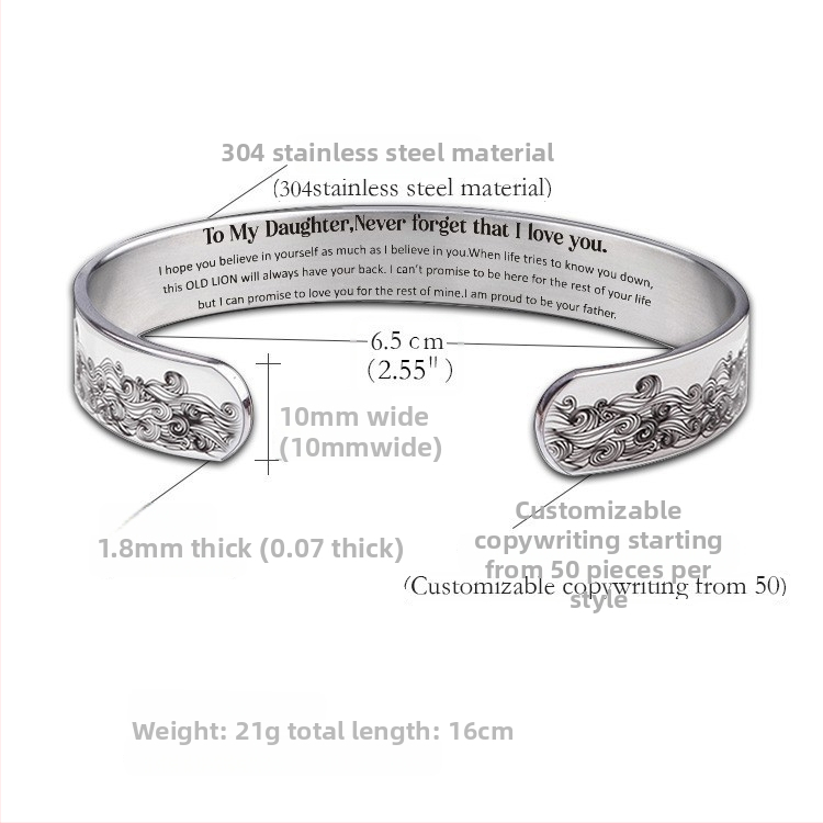 Nerūdijančio plieno apyrankė, rankų darbas, Net Red Wind stilius — Caifei Xiang