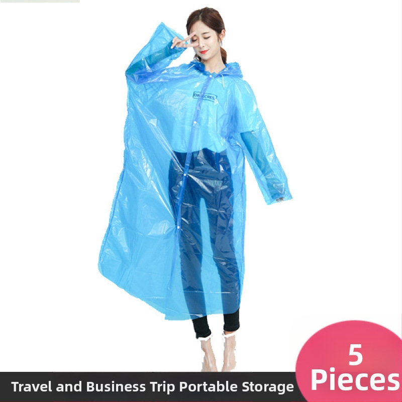 Lietus pončo tūrisma vajadzībām — atkārtoti lietojams, bieza auduma ar ietekmes audumu, pieaugušajiem, ārējiem pārgājieniem