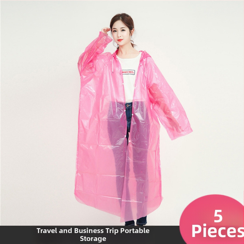 Lietus pončo tūrisma vajadzībām — atkārtoti lietojams, bieza auduma ar ietekmes audumu, pieaugušajiem, ārējiem pārgājieniem