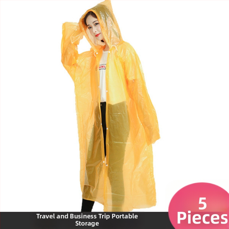 Lietus pončo tūrisma vajadzībām — atkārtoti lietojams, bieza auduma ar ietekmes audumu, pieaugušajiem, ārējiem pārgājieniem