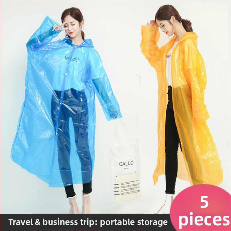 Lietus pončo tūrisma vajadzībām — atkārtoti lietojams, bieza auduma ar ietekmes audumu, pieaugušajiem, ārējiem pārgājieniem