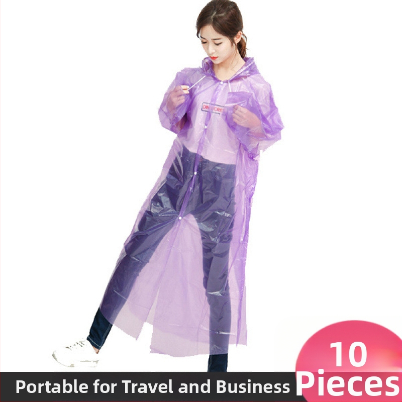 Lietus pončo tūrisma vajadzībām — atkārtoti lietojams, bieza auduma ar ietekmes audumu, pieaugušajiem, ārējiem pārgājieniem