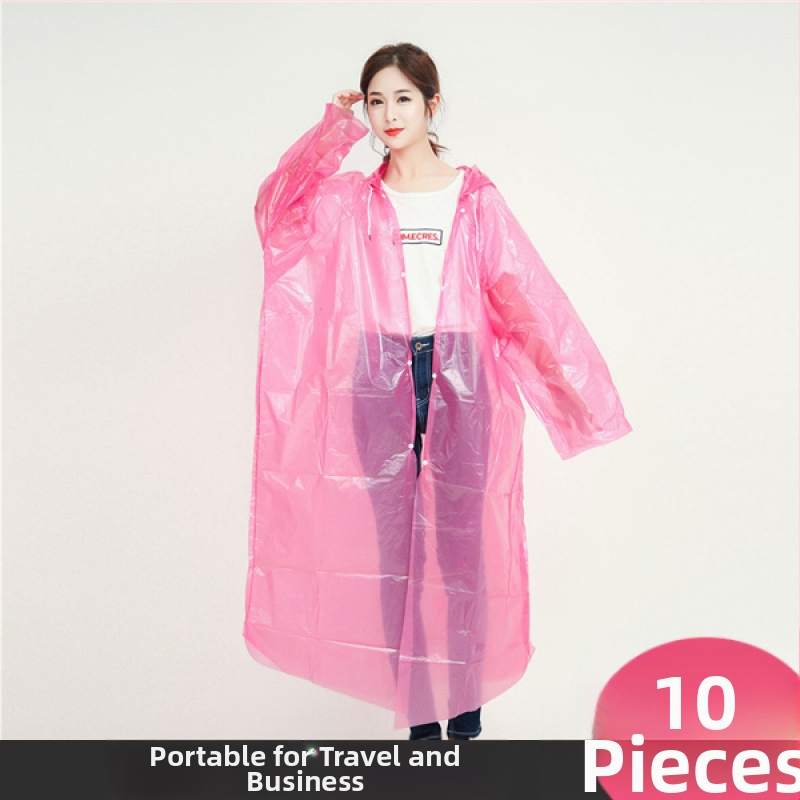 Lietus pončo tūrisma vajadzībām — atkārtoti lietojams, bieza auduma ar ietekmes audumu, pieaugušajiem, ārējiem pārgājieniem