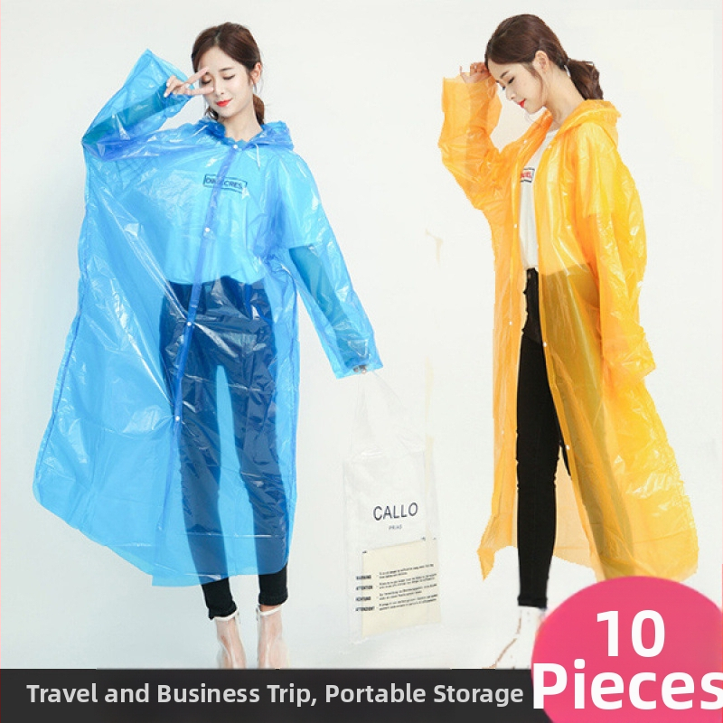 Lietus pončo tūrisma vajadzībām — atkārtoti lietojams, bieza auduma ar ietekmes audumu, pieaugušajiem, ārējiem pārgājieniem