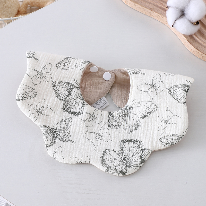 Dvostrani bebi ubrus za slinu, od čistog pamuka, apsorbira vlagu, unisex, za djecu 0–3 godine