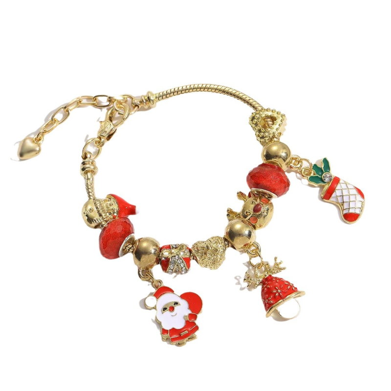 Браслет Panjia с кристални мъниста - Унисекс, пасторален стил; форми: сърце, звезда, геометрични, животни/зодии; Материал: цинкова сплав; Покритие: електроплатина; Тегло около 25–40 г