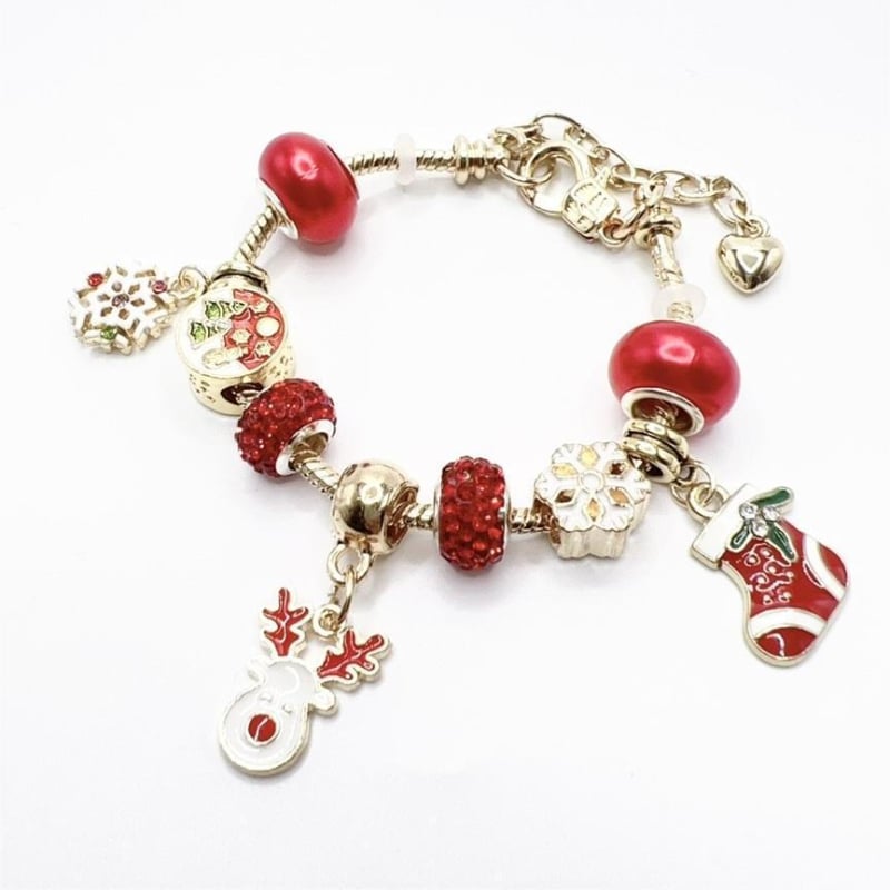 Браслет Panjia с кристални мъниста - Унисекс, пасторален стил; форми: сърце, звезда, геометрични, животни/зодии; Материал: цинкова сплав; Покритие: електроплатина; Тегло около 25–40 г