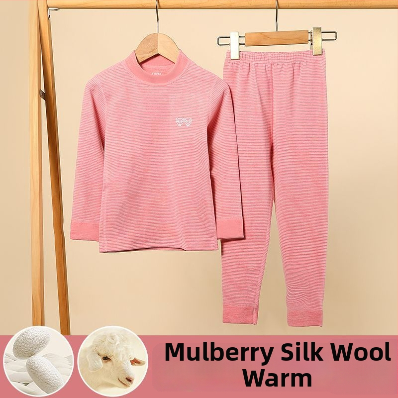 Detský termálny set s golierom strednej výšky (horný a dolný diel) pre chlapcov a dievčatá