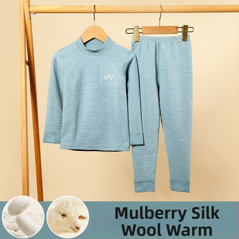 Detský termálny set s golierom strednej výšky (horný a dolný diel) pre chlapcov a dievčatá