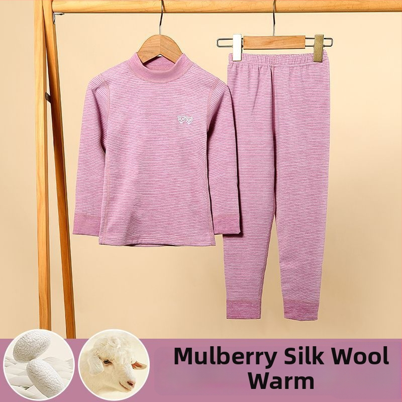 Detský termálny set s golierom strednej výšky (horný a dolný diel) pre chlapcov a dievčatá