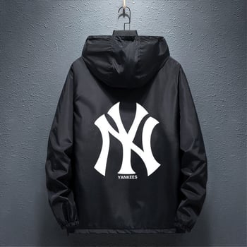 Jachetă bărbați cu glugă – rezistentă la vânt, caldă, poliester, îmbrăcare exterioară de iarnă, stil urban tineret