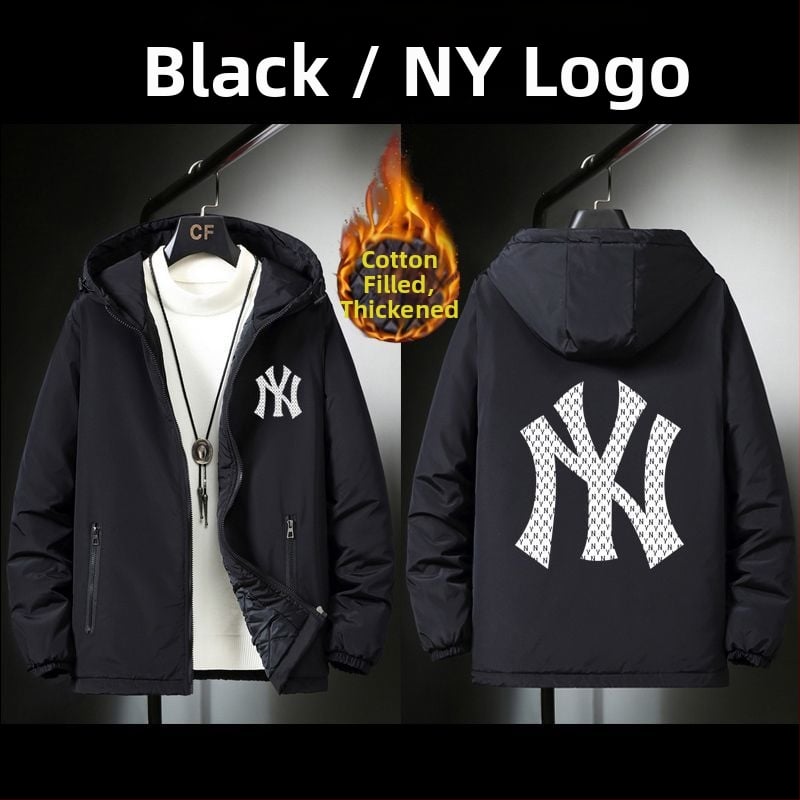 Jachetă bărbați cu glugă – rezistentă la vânt, caldă, poliester, îmbrăcare exterioară de iarnă, stil urban tineret