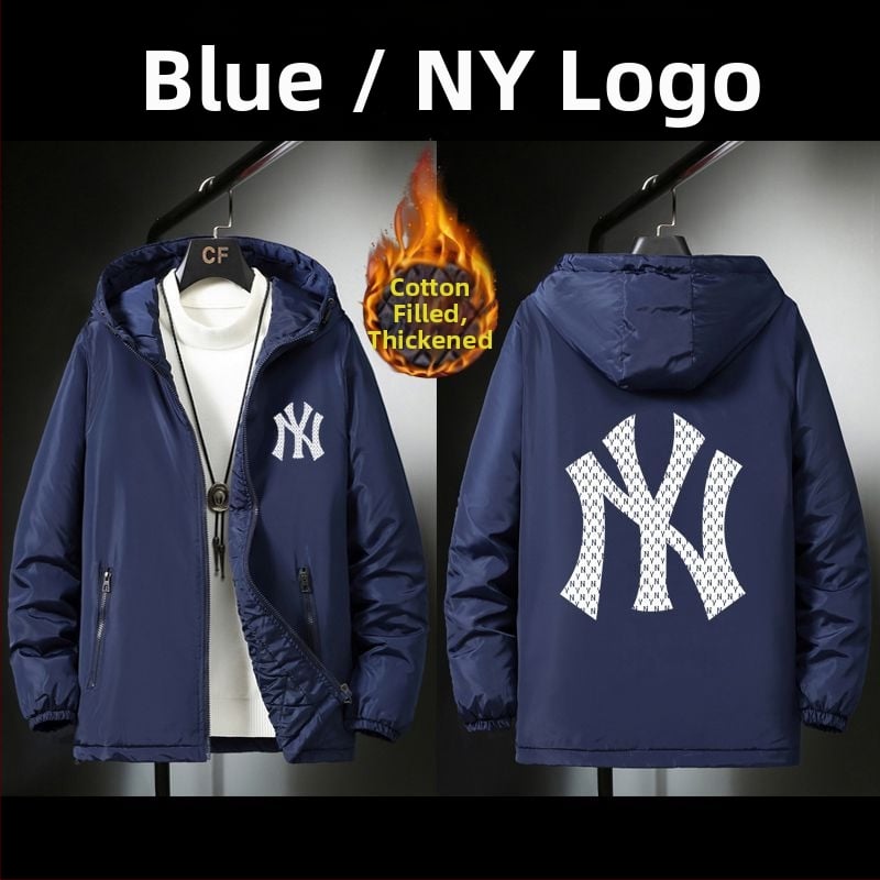 Jachetă bărbați cu glugă – rezistentă la vânt, caldă, poliester, îmbrăcare exterioară de iarnă, stil urban tineret