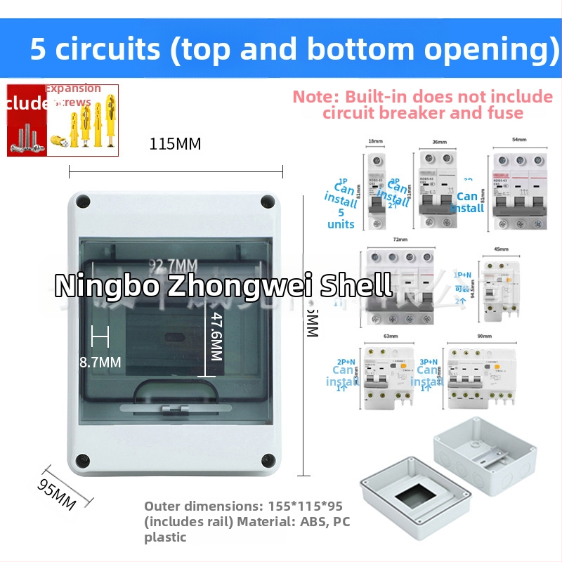Ārējā slēdža kārba – zīmols Zwkt/zhongwei; RoHS; CE