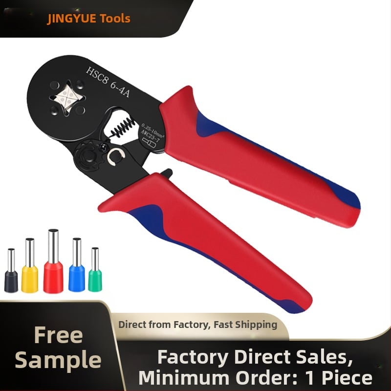 Jingyue Electric Terminālu presēšanas knaibles caurulīšu termināļiem — īpaša presēšana caurulīšu termināļiem; Sastāvs: niķeļa-hroma sakausējuma tērauds; Svars: 0,378