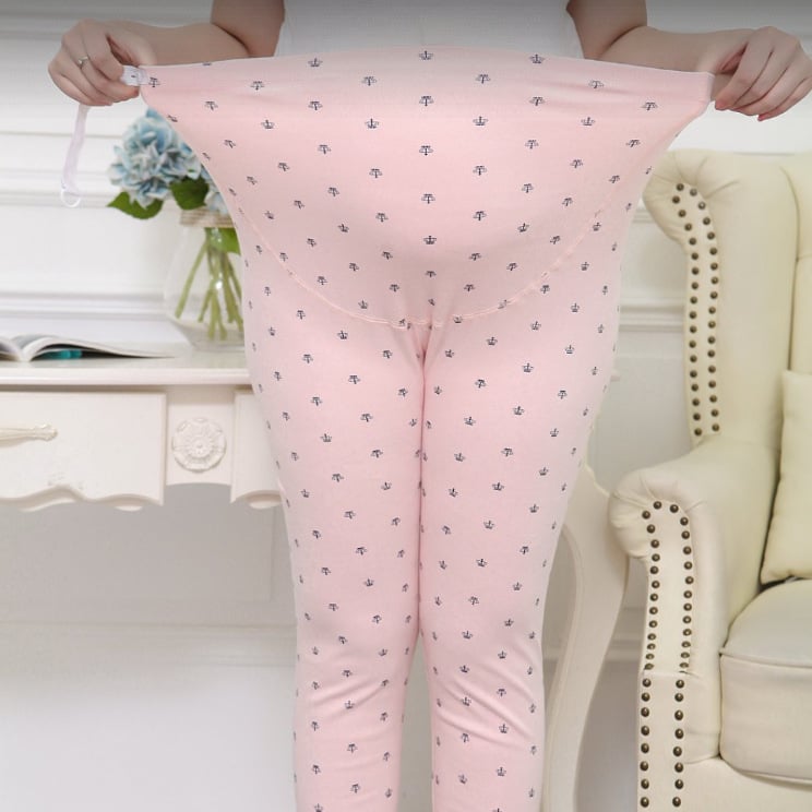 Εγκυμοσύνης φθινοπωρινά παντελόνια με υποστήριξη κοιλιάς, 99% βαμβάκι, μεσαίο πάχος, χαλαρή γραμμή