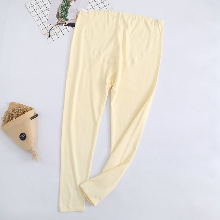 Εγκυμοσύνης φθινοπωρινά παντελόνια με υποστήριξη κοιλιάς, 99% βαμβάκι, μεσαίο πάχος, χαλαρή γραμμή