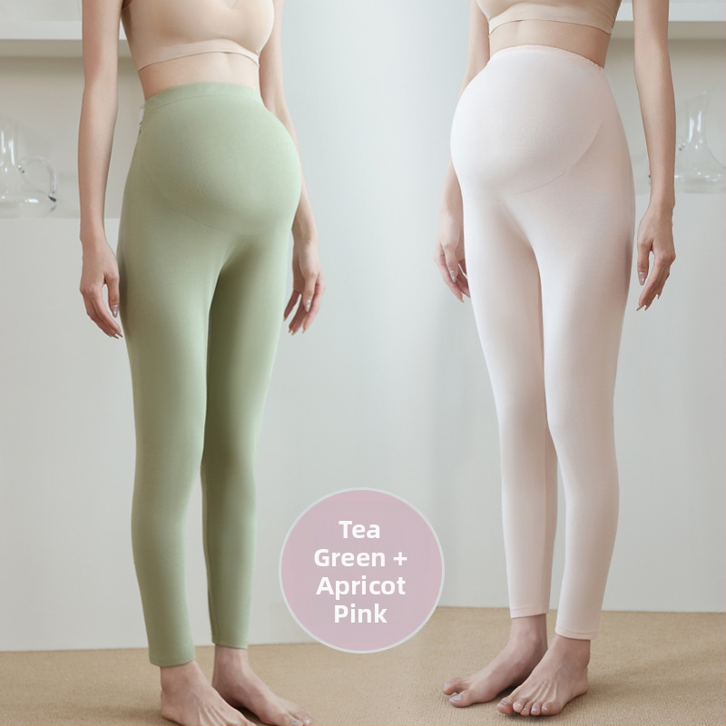 Grūtnieču kokvilnas siltās bikses, 90–95% kokvilna, vēdera atbalsts, vidēja biezuma, rudens–ziemas 2025, pieguļošs piegriezums