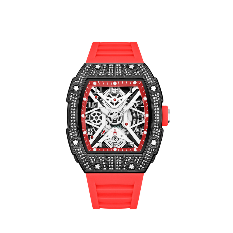 Zido Richard serija: muški sat u obliku bačve, dijamantima, lagani luksuz, svijetleći, casual i trendi