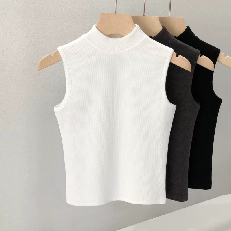 Ženski bezrukavni top s polo ovratnikom od chenille – plus veličina, slim fit, proljeće-ljeto