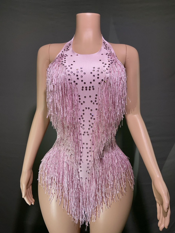 Latino šokių kombinezonas — haltero kaklas, kutai su akmenimis, be rankovių (Prekės ženklas: NYOOR; Audinys: spandeksas; Amžius: 18–24; Lytis: Moteris)