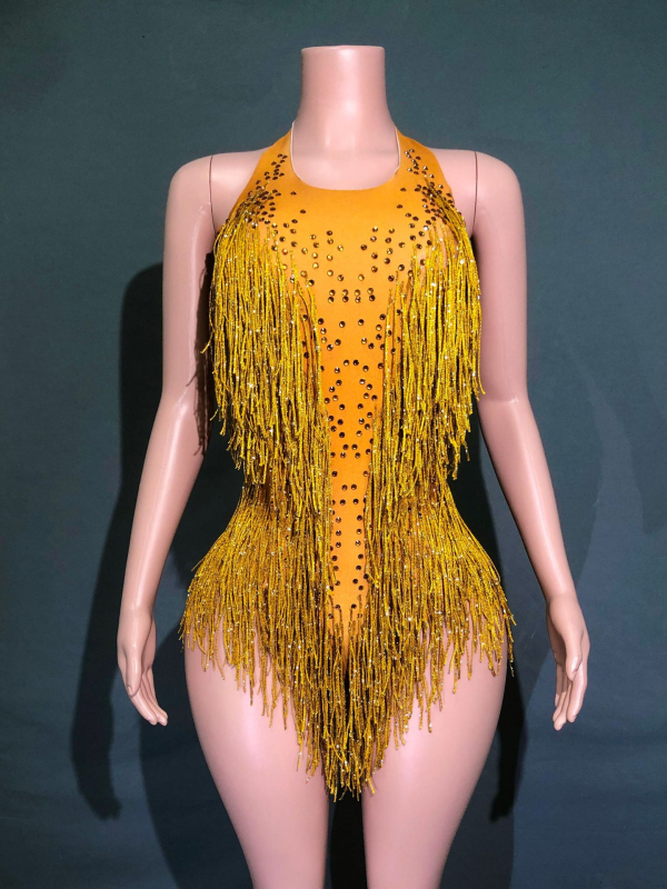 Latino šokių kombinezonas — haltero kaklas, kutai su akmenimis, be rankovių (Prekės ženklas: NYOOR; Audinys: spandeksas; Amžius: 18–24; Lytis: Moteris)