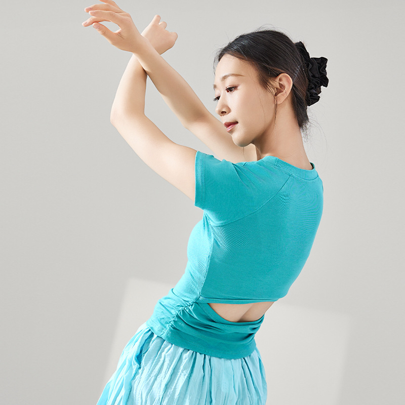 Γυναικείο τοπ για μοντέρνο χορό ενηλίκων, ύφασμα βισκόζη/Μοντάλ, επένδυση Modal 100%