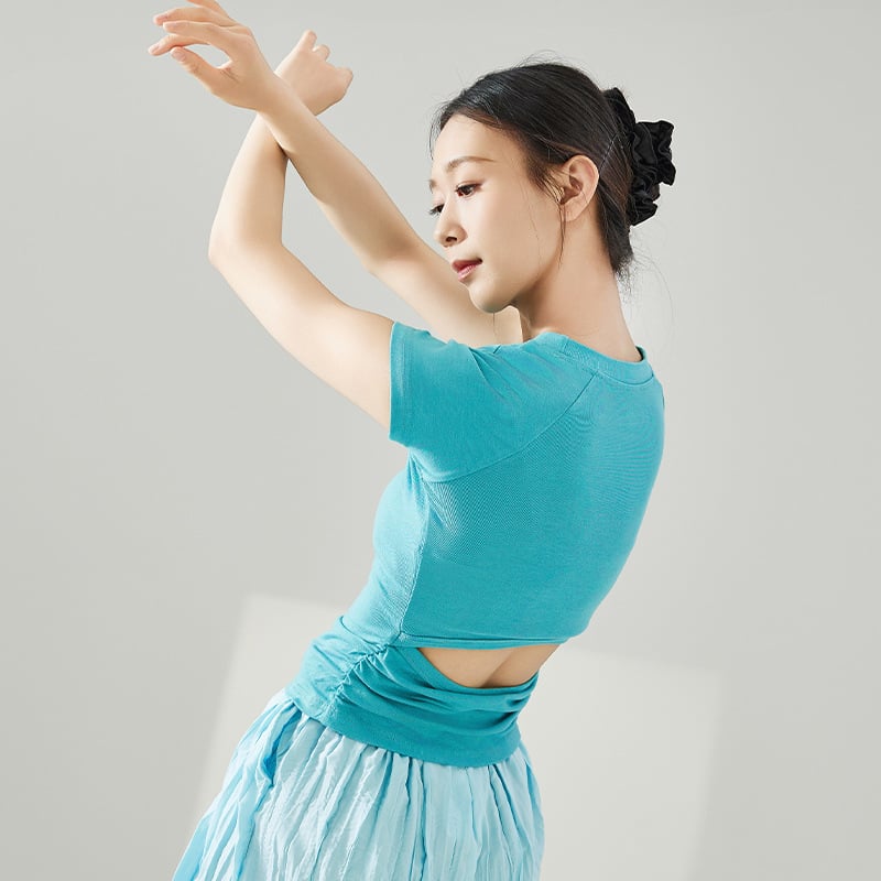 Γυναικείο τοπ για μοντέρνο χορό ενηλίκων, ύφασμα βισκόζη/Μοντάλ, επένδυση Modal 100%