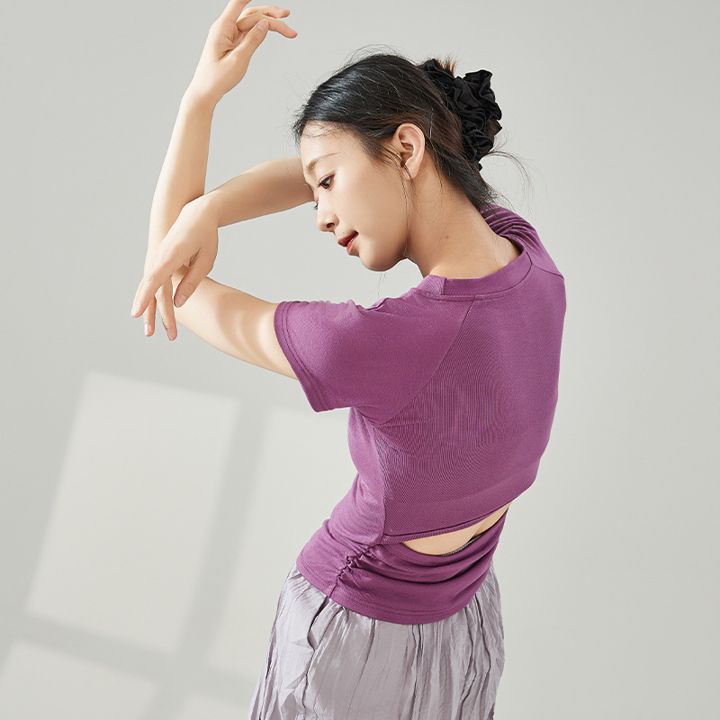 Γυναικείο τοπ για μοντέρνο χορό ενηλίκων, ύφασμα βισκόζη/Μοντάλ, επένδυση Modal 100%