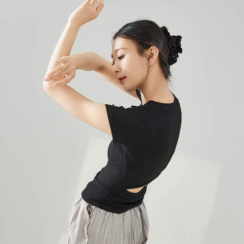 Γυναικείο τοπ για μοντέρνο χορό ενηλίκων, ύφασμα βισκόζη/Μοντάλ, επένδυση Modal 100%