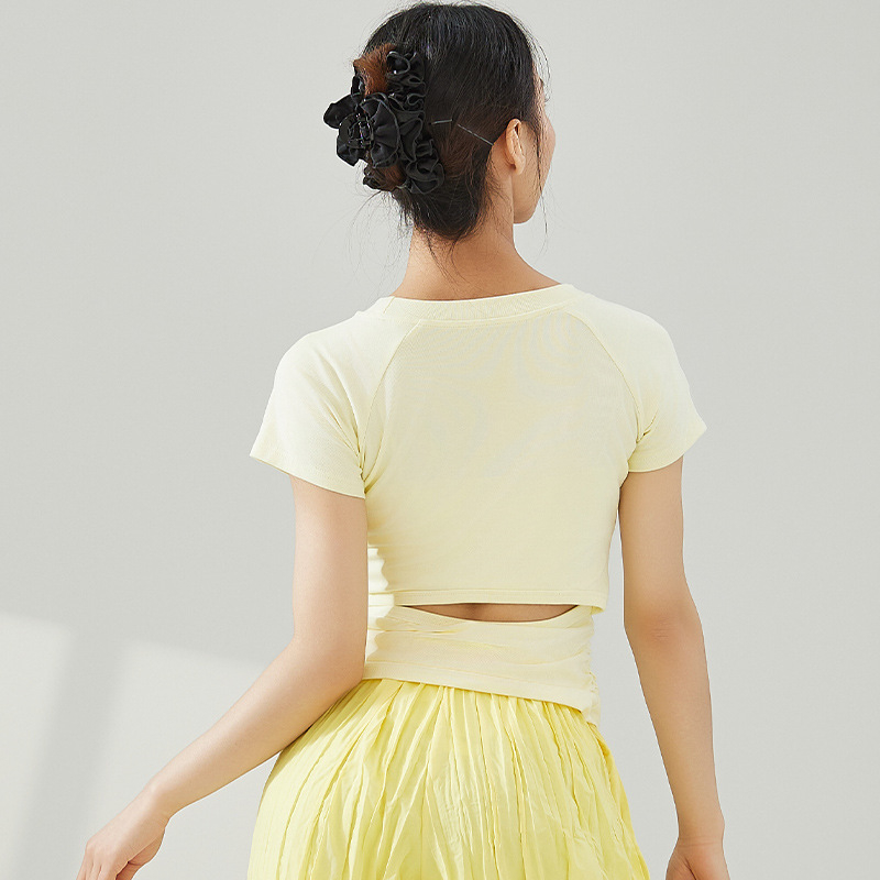 Γυναικείο τοπ για μοντέρνο χορό ενηλίκων, ύφασμα βισκόζη/Μοντάλ, επένδυση Modal 100%