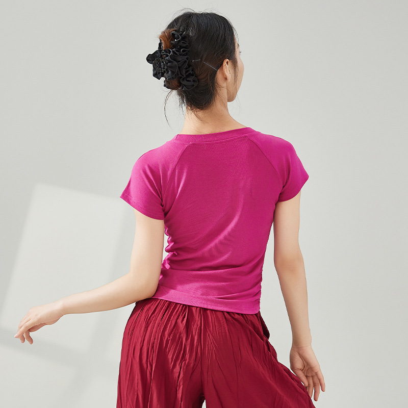 Γυναικείο τοπ για μοντέρνο χορό ενηλίκων, ύφασμα βισκόζη/Μοντάλ, επένδυση Modal 100%