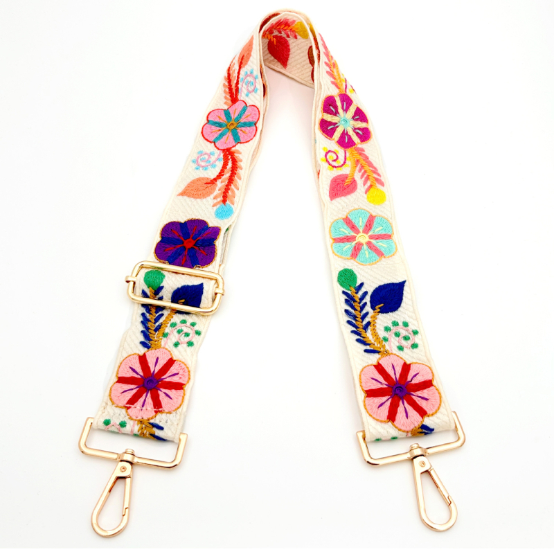 Čipkasti remen za torbu, širina 5 cm, etno-boho stil, podesiv i produživi