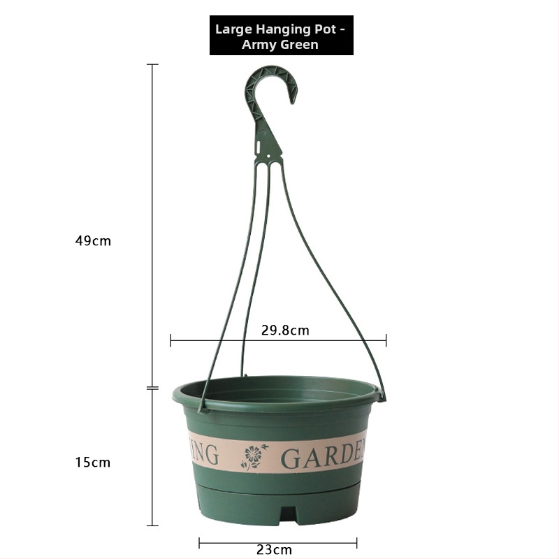 Ghiveci suspendat, plastic reciclat, respirabil, rezistent la deformări, durabil