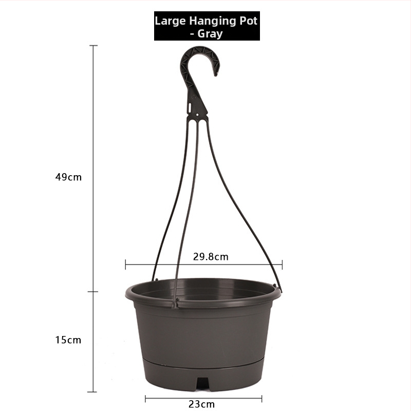 Ghiveci suspendat, plastic reciclat, respirabil, rezistent la deformări, durabil