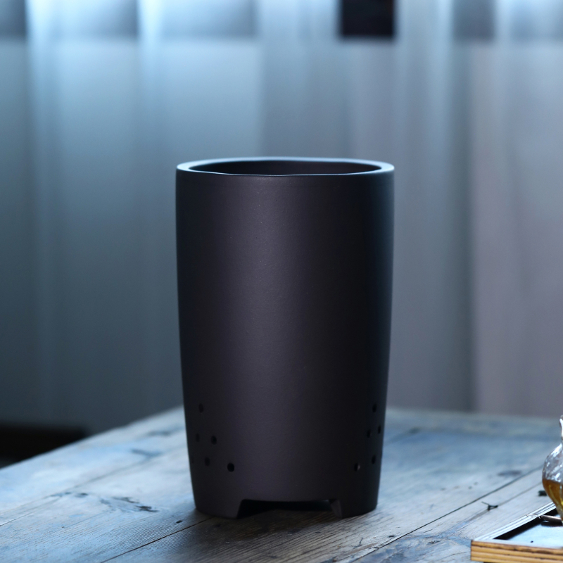 Ghiveci ceramic pentru orhidee, cu design respirabil, lucrat manual, potrivit pentru birou sau podea, stil clasic.