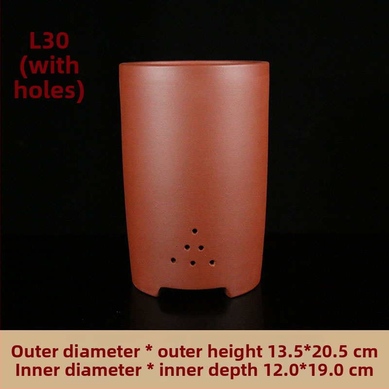 Ghiveci ceramic pentru orhidee, cu design respirabil, lucrat manual, potrivit pentru birou sau podea, stil clasic.