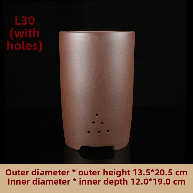 Ghiveci ceramic pentru orhidee, cu design respirabil, lucrat manual, potrivit pentru birou sau podea, stil clasic.