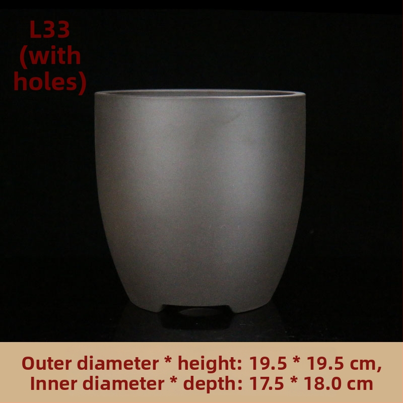 Ghiveci ceramic pentru orhidee, cu design respirabil, lucrat manual, potrivit pentru birou sau podea, stil clasic.