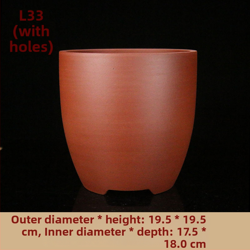 Ghiveci ceramic pentru orhidee, cu design respirabil, lucrat manual, potrivit pentru birou sau podea, stil clasic.