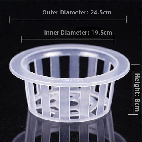 Trīsdaļīgs hidroponikas stikla vāzes komplekts ar sakņu grozu un ūdens trauku