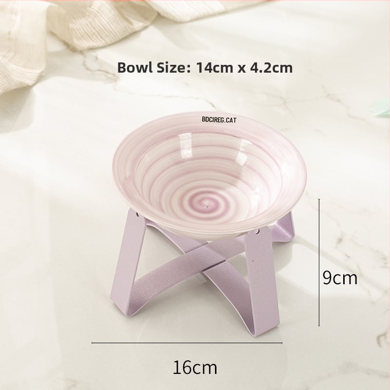 Керамична котешка купичка за храна (Материал: керамика; Подходяща за: котки; Категория: храна за домашни любимци)