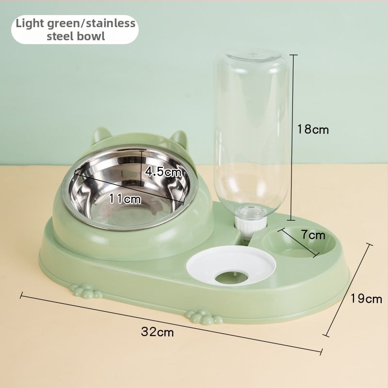 Котешка двойна купа с автоматично подаване на вода – пластмаса, CUUKIEE