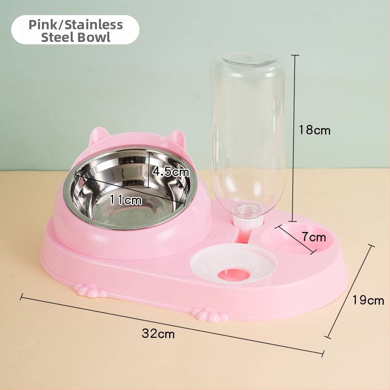 Котешка двойна купа с автоматично подаване на вода – пластмаса, CUUKIEE