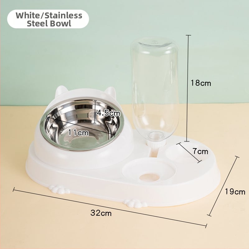 Котешка двойна купа с автоматично подаване на вода – пластмаса, CUUKIEE
