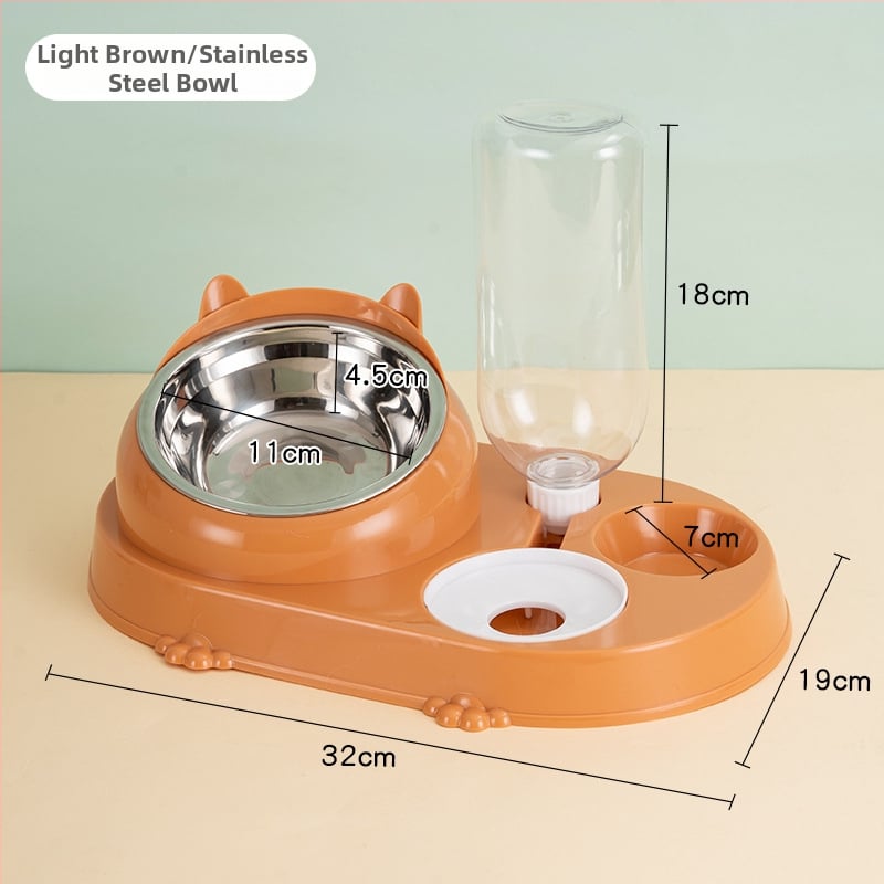 Котешка двойна купа с автоматично подаване на вода – пластмаса, CUUKIEE