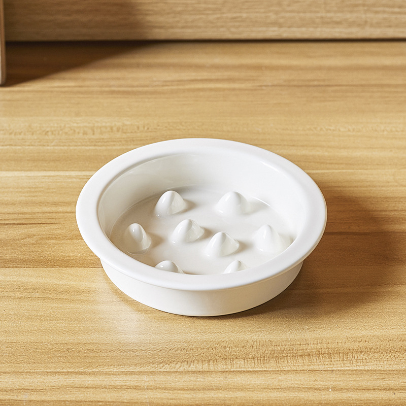 Keramikas kaķu lēnas barošanas bļoda — pret aizrīšanos, viegli tīrāma, atsevišķs dizains